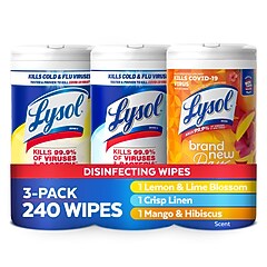 Lysol Disinfecting Wipes, Crisp Linen, 80 Wipes/Pack (1920089346