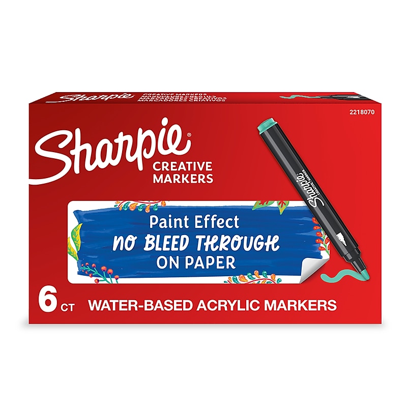 Sharpie Creative Wet Erase Markers, Bullet Tip, Green, 6/Pack (2218070) image 1