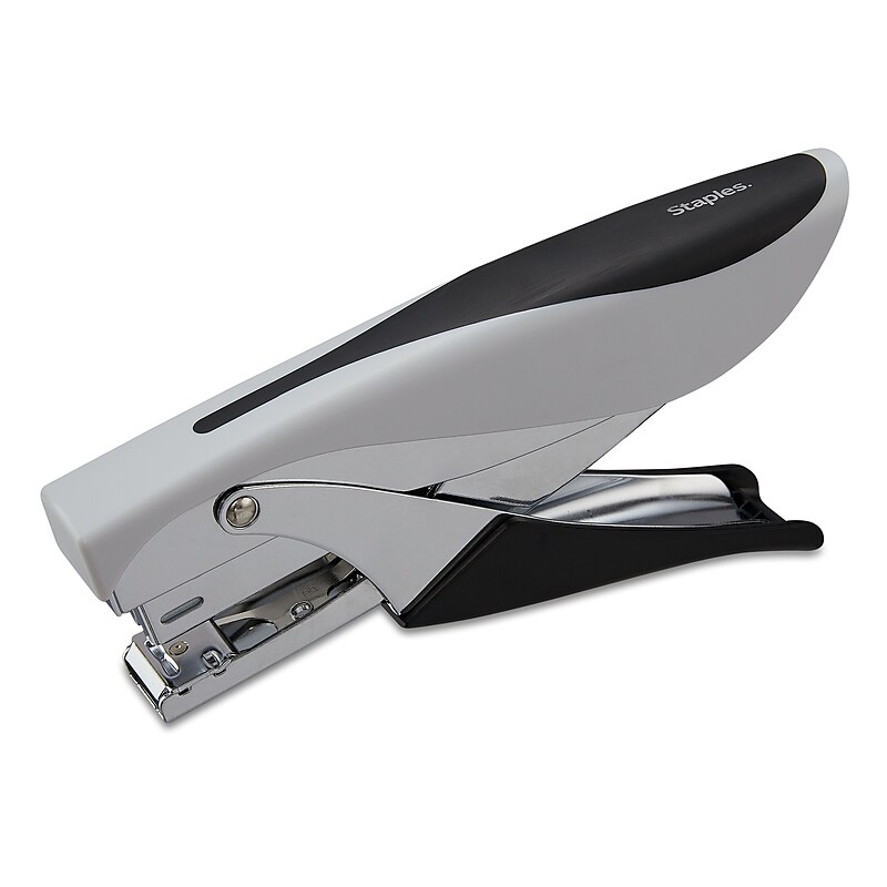 Staples Deluxe Plier Stapler, 20 Sheet Capacity, Black/Gray (24546/17584) image 1
