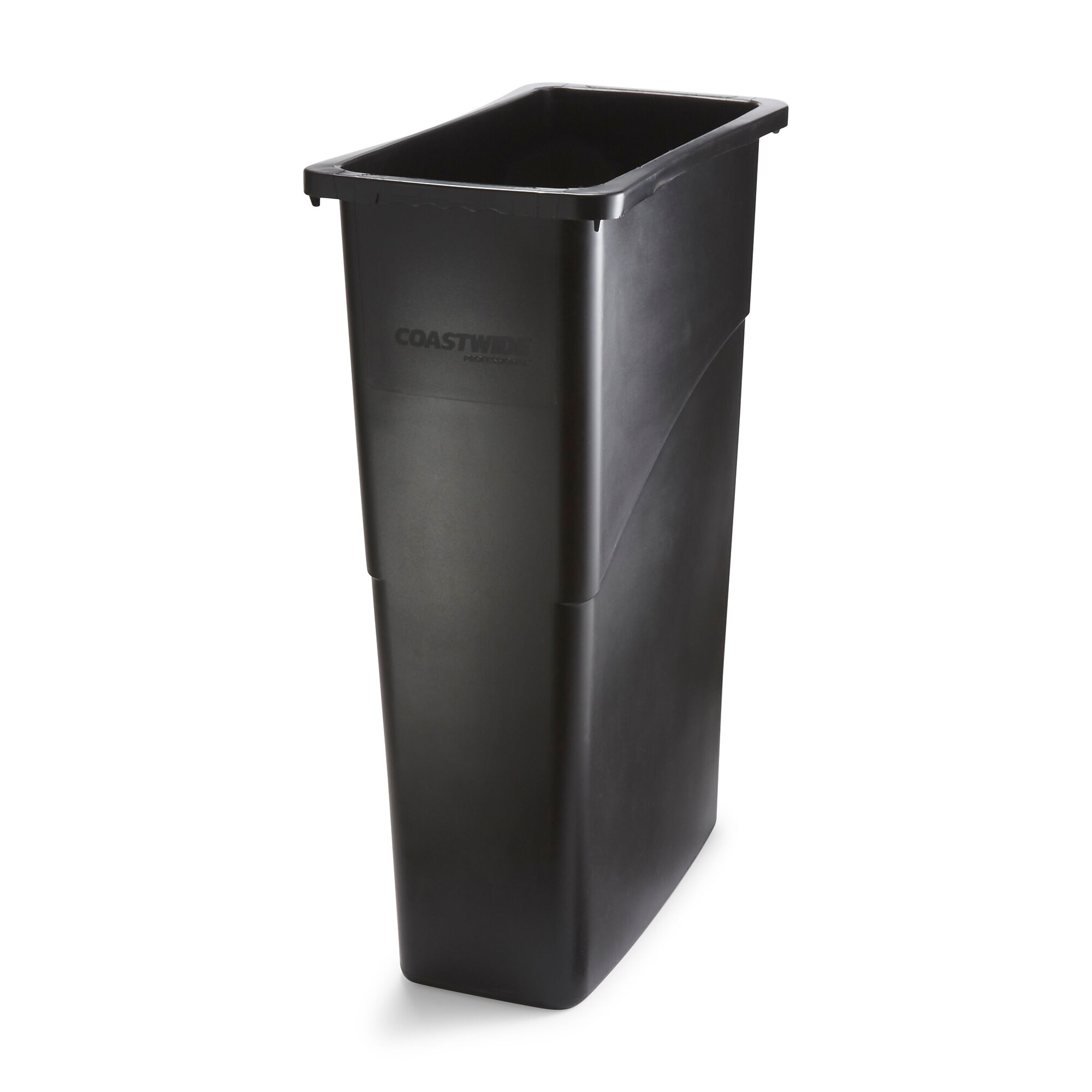 Coastwide Professional Slim Plastic Trash Can with no Lid, Black, 23 Gal. (CW50718) Simolary simolary.com