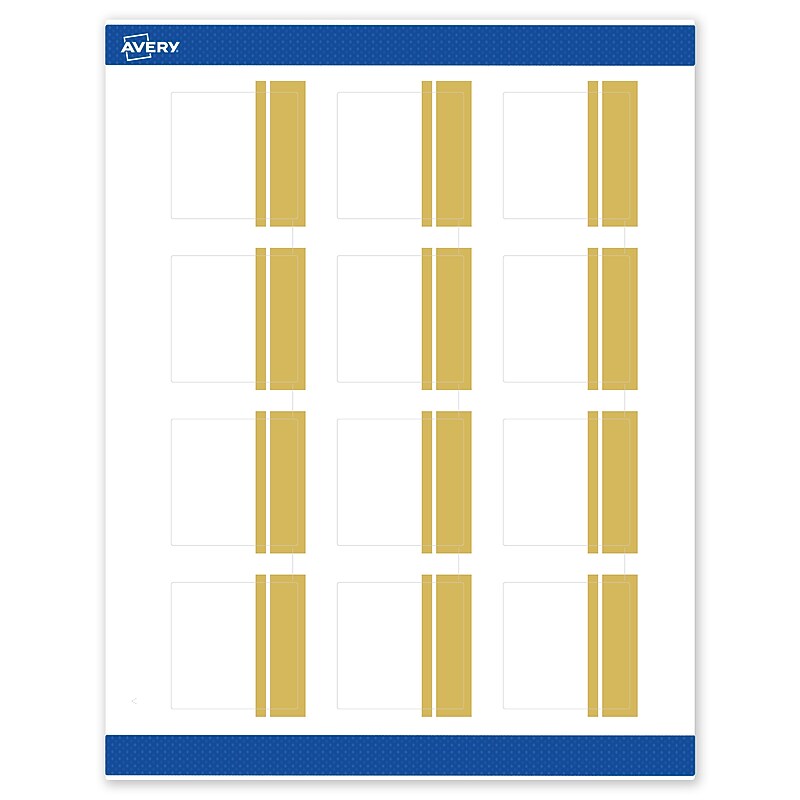 Avery Laser/Inkjet Square Multipurpose Labels, 2" x 2", White, 120/Pack (S00DKC) image 1