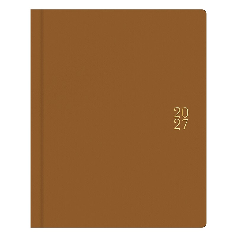 2027 Blue Sky Bespoke Letterpress Boothcloth 8" x 10" Calendar Year Weekly & Monthly Standard Planner, Faux Leather Cover image 1