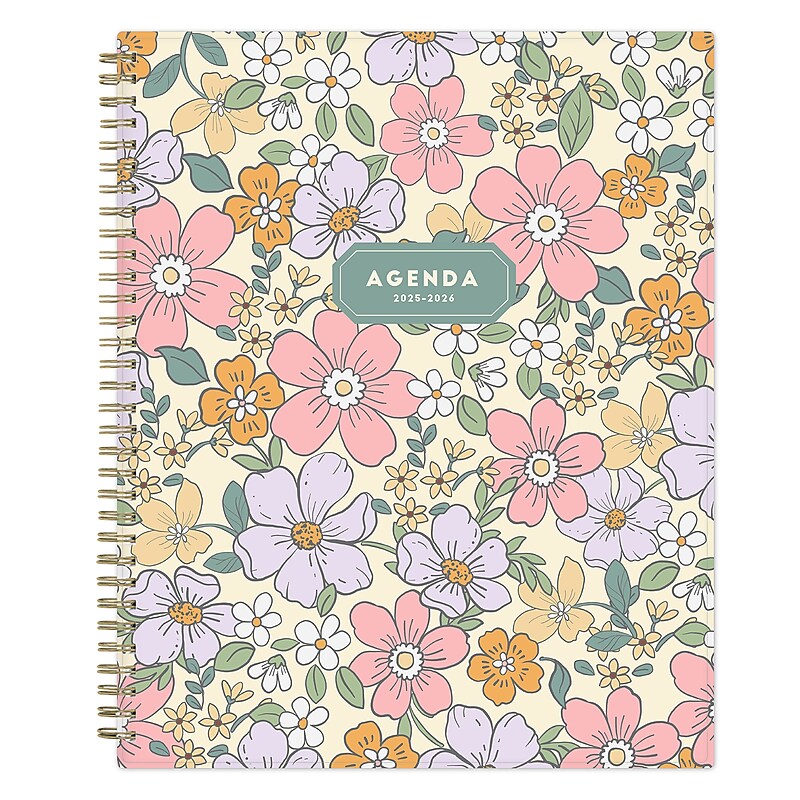 2025-2026 Blue Sky Aylin 8.5" x 11" Academic Year Weekly & Monthly Planner, Plastic Cover, Multicolored (155802) image 1