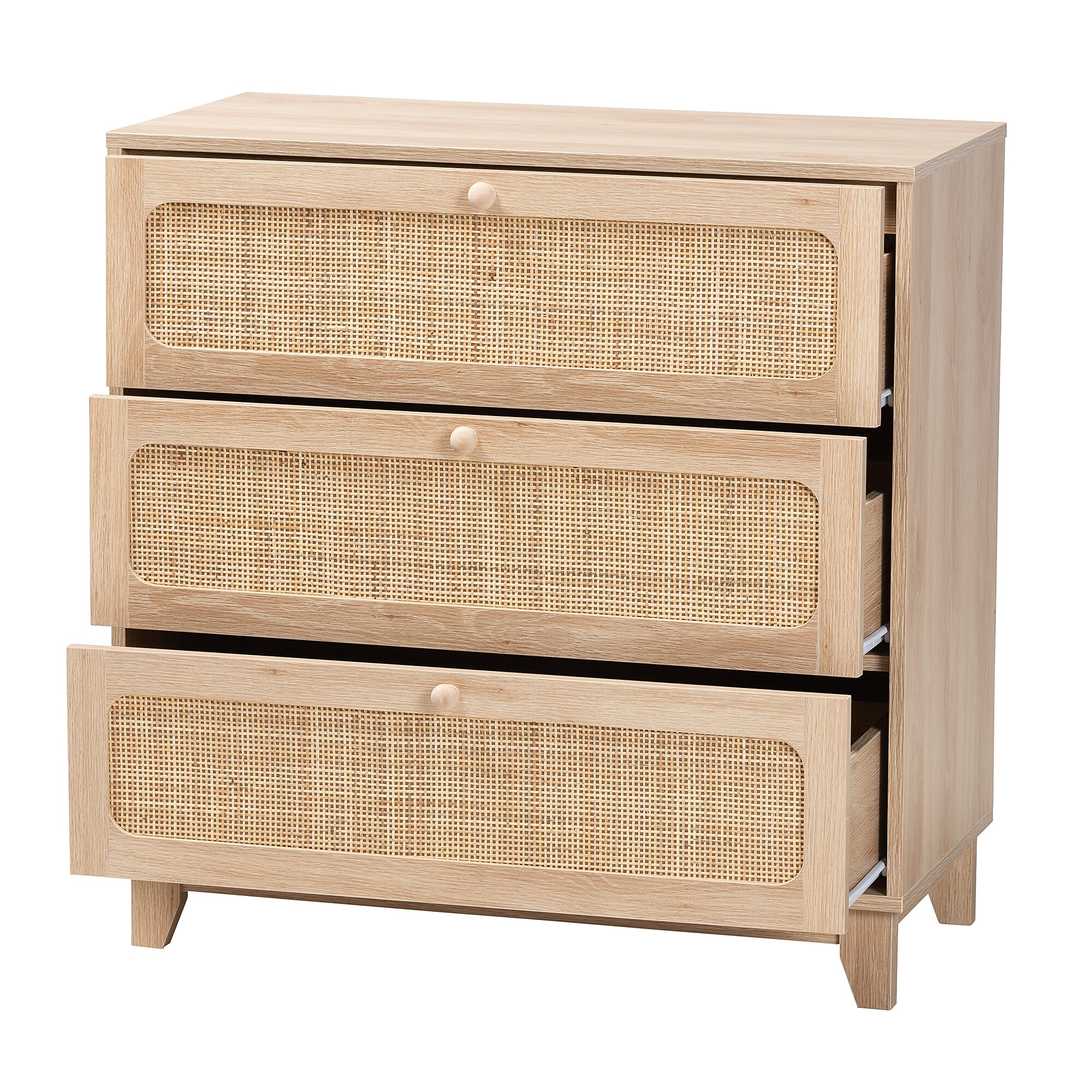 Baxton Studio Elsbeth 32″H Storage Cabinet, 3-Drawers, Oak Brown/Natural Brown (227-12953-HiT) Sansujyuku sansujyuku.com