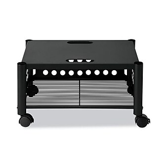 Vertiflex Metal Mobile Printer Stand with Lockable Wheels, Black (VF52009)