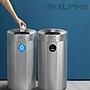 Alpine Industries Stainless Steel Recycling Bin and Trash Can with Open Lid, 27 Gallon, Silver, 2/Pack (ALP475-27-R-T)~#|#~52C348E4-77CA-4610-BA4102D80EDBDA85_sc7