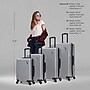 DUKAP Discovery 4-Piece Hardside Spinner Luggage Set, TSA Checkpoint Friendly, Silver (DKDISSMLXL-SIL)~#|#~52C721C1-29A6-4E06-A83A957A5943BE02_sc7