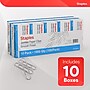 Staples Smooth Jumbo Paper Clips, Silver, 100 Clips/Pack, 10 Packs (A7026605/72578)~#|#~52CFE2A3-8557-4DD9-A159707AC4402D8A_sc7