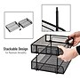 Mind Reader Metal Side Loading Stackable Letter Tray, Letter Size, Black (ESTACK2-BLK)~#|#~52D0CAB8-C2E8-40B0-A139A0A4FEA19FD9_sc7