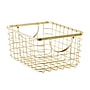 mDesign Metal Basket with Handles, Soft Brass (24829W)~#|#~52D377F6-C5A1-4637-A678D9A605E671A3_sc7