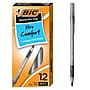 BIC Xtra Comfort Round Stic Grip Ballpoint Pens, Medium Point, 1.2mm, Black Ink, Dozen (13726/GSMG11)~#|#~52D6E160-E9CA-42F3-ADCE09B8EA950E0A_sc7