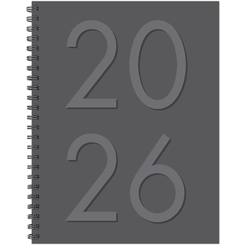 2026 Willow Creek 8.5" x  Weekly & Monthly Planner, Paperboard Cover, Charcoal (57605) image 1