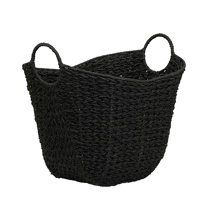 Household Essentials Woven Storage Wicker Basket with Handles