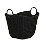 Household Essentials Woven Storage Wicker Basket with Handles, Black (ML-4132)~#|#~52D986AE-1E3E-496B-A651CC20204D0E71_sc7
