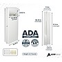 AdirHome Built-In Wall Laundry Hamper, White, 38.25" H x 7.25" W x 3.62" D~#|#~52DC9A4B-B79B-463D-8169A13EDF35FF35_sc7