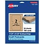Avery Integrated Cards, 4.25" x 5.5", Matte Kraft Brown, 100/Box (95278)~#|#~52DF2966-591F-415B-9EED7A6711641850_sc7