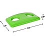 Alpine Industries Polypropylene Recycling Bin with Lid and Dolly, 23 Gallon, Lime Green (ALP477-LGRN3-PKD)~#|#~52E018EC-4F16-4DD0-BC4B0C0515E8B8BE_sc7