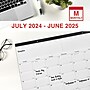 2024-2025 Staples 22" x 17" Academic Monthly Desk Pad Calendar, White/Black  (ST12952-23)~#|#~52E90108-1BFE-4B15-8920DF5CCCCF6D65_sc7