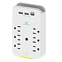 Power by GoGreen Wall Tap Surge Protectors Indoor/Outdoor Extension Cord, 6-Outlet, White (GG-62A1C)~#|#~52EDC098-8C36-4A19-A11DD94B89009F35_sc7