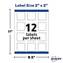Avery Print-to-the-Edge Laser/Inkjet Square Labels, 2" x 2", White, 300 Labels/Pack (22806)~#|#~52F0B60E-FFB8-4857-A75B3BC4BD13FD37_sc7
