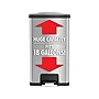 HLS Commercial Stainless Steel Step Trash Can with Hinged Lid, 18-Gallon, Silver (HLS18SS)~#|#~52F31DB0-502F-49F8-B1BD3B85F777ACE7_sc7