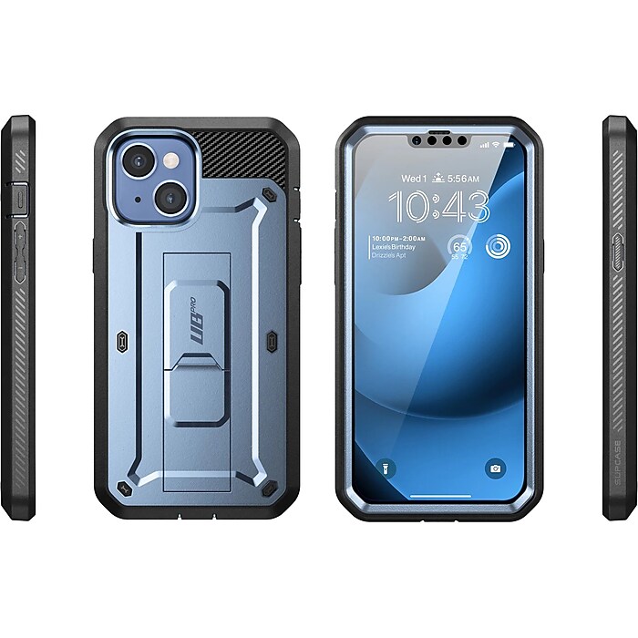 SUPCASE Unicorn Beetle PRO Metallic Blue Rugged Case for iPhone 14  (SUP-iPhone2021/22-6.1-UBPro-SP-Tilt) | Staples