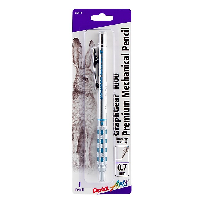 Pentel Graph Gear 1000 Mechanical Pencils - 5 Pack Of 0.7mm Drafting Pencils With Retractable Tip
