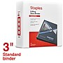 Staples 3" 3-Ring View Binder, D-Ring, White (55413/26450)~#|#~5305CA12-3CC4-4464-B83957AAA2D6A36C_sc7