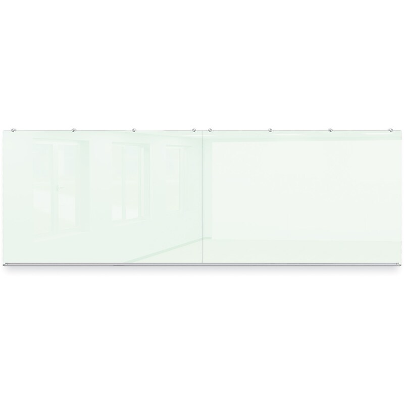 MooreCo Rapport Commercial Series Glass Dry Erase Board, 4'H x 12'W (GWA412-GLOSSWHITE) image 1