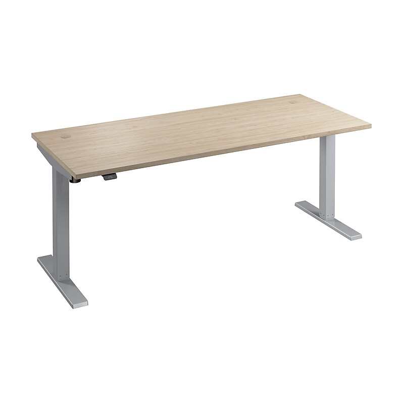 Bush Business Furniture Move 40 Series 72"W Electric Adjustable Standing Desk, Natural Elm/Cool Gray Metallic (M4S7230NESK) image 1