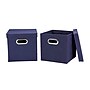 Household Essentials Collapsible Fabric Cube Storage Bin Set with Lids and Grommet Handles, (HH33-1)~#|#~530CFB0D-E1B1-4B0E-AB52D8174DE636FC_sc7