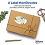 Avery Print-to-the-Edge Laser/Inkjet Oval Labels, 2" x 3-1/3", Textured White, 80 Labels/Pack (22829)~#|#~531BA266-C62E-4126-AD2C4707E7C68331_sc7