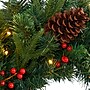 Nearly Natural 24-in Mixed Pine Artificial Christmas Wreath with 35 Clear LED Lights and Berries (W1117)~#|#~531D2928-C86B-4E28-ABE88CF10AEDDD51_sc7