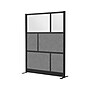 Luxor Expanse Series 6-Panel Freestanding Room Divider System Starter Wall, 70"H x 53"W, Black/Gray (MW-5370-FCGB)~#|#~53218759-EA96-4DD7-A19B33A057B72059_sc7