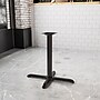 Flash Furniture 22" x 30" Cast Iron Restaurant Table X-Base With 3" Dia. Table Height Column, Black~#|#~5321EBA8-5D7F-4FE0-B6A8245AFAC6244E_sc7