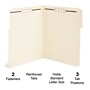 Staples Reinforced  Classification Folder, 3/4" Expansion, Letter Size, Manila, 50/Box (ST831099/831099)~#|#~53251FA9-0923-47B5-8200AD3F6A6EBEF8_sc7