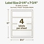 Avery Hemp Rectangle Laser/Inkjet Multipurpose Labels, 2-1/4" x 7-3/4", Off-White (32/Pack)~#|#~53262475-92AF-40BF-9A609BB411A2E4D8_sc7