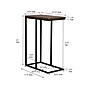 Household Essentials Jamestown 10.25"W x 17.75"D Laminate End Table, Mid-Century Walnut/Black (8124-1)~#|#~5328D280-EAB7-4E69-AA5FA71FE1CF83EE_sc7
