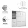 Bestar Pur Space-Saving Murphy Bed and Shelving Unit with Drawers, White (26868-17)~#|#~5335001B-D980-407A-81CFD11391B21A94_sc7