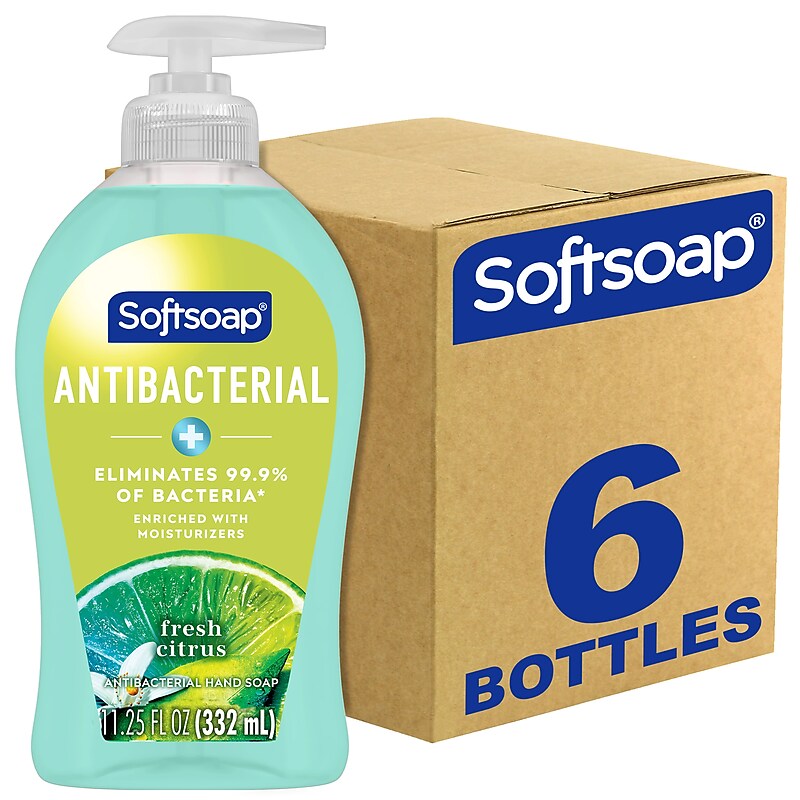Softsoap Antibacterial Liquid Hand Soap, Fresh Citrus Scent, 6/Carton (US03563ACT) image 1