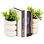 Mind Reader Concrete Book Ends, 5", White, 2/Set (OVBPLANT-WHT)~#|#~533B11A1-9946-4AFA-BF922AC8CD1B7CEE_sc7