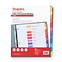 Staples Customizable Table of Contents Numeric Dividers, 12-Tabs, Multicolor (ST62964)~#|#~533BF0F2-0BFA-4A94-BB667E24CA5A7CAC_sc7