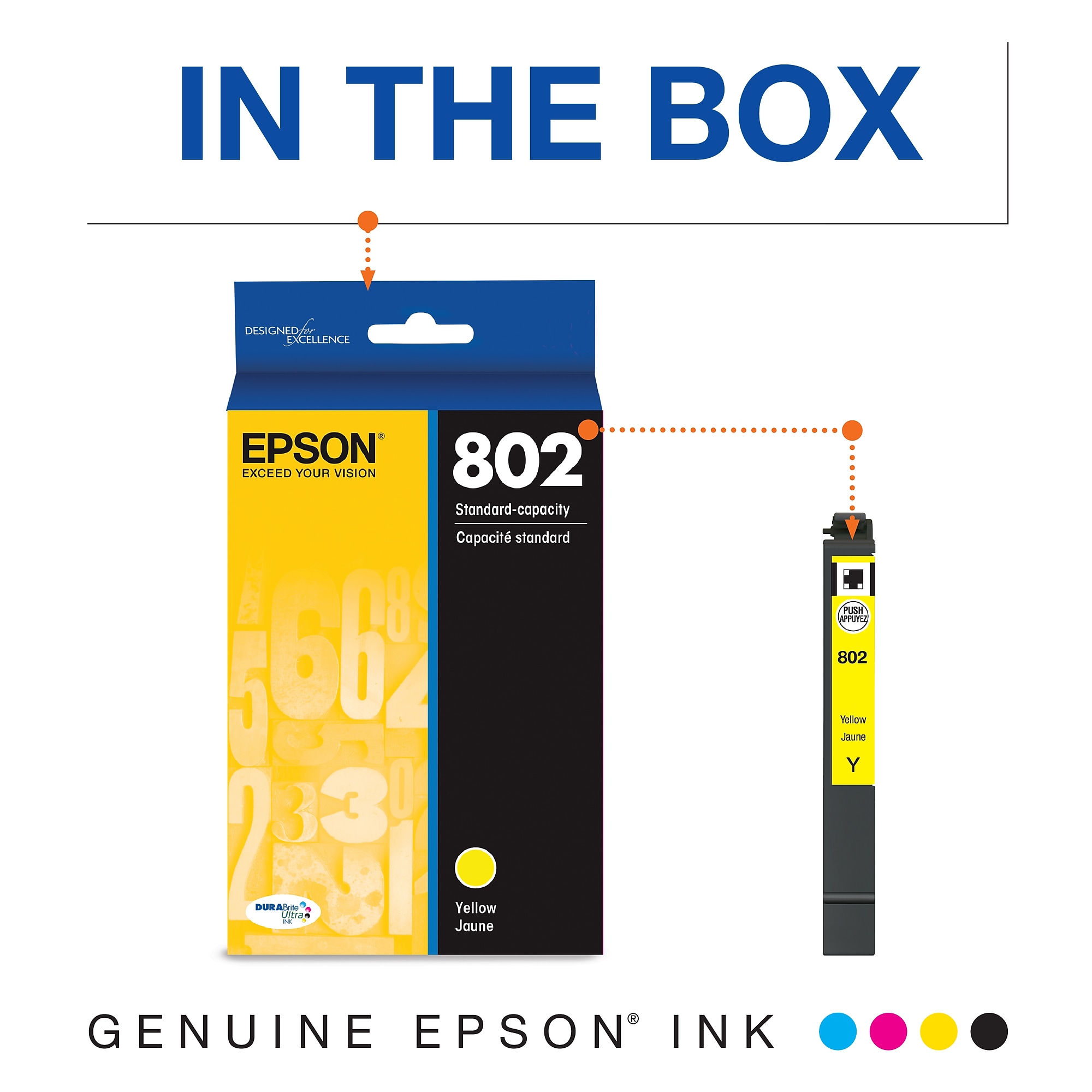 Epson T802 Yellow Standard Yield Ink Cartridge (T802420-S) Sansujyuku sansujyuku.com