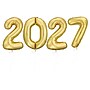 Party City Helium Filled 34" 2027 Foil Balloon Kit, White Gold (AM60050745-P)~#|#~53495019-8F9B-4381-A497C0AB4DC593CF_sc7