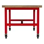 Learniture Ideate Series 72"W x 36"D Butcher Block Table, Beige/Red (LNT-NOR3007BB-RD-PK-SO)~#|#~534BDE40-9B09-4EE1-9ABC540FB25406FE_sc7