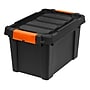 Iris 22 Quart Heavy Duty Store-It-All Plastic Latching Storage Tote, Black (500214)~#|#~534CA1A2-E137-4070-91472B1634E03DAE_sc7