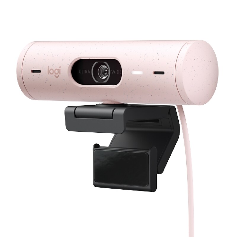 Logitech Brio 500 HD Webcam, 4 Megapixels, Rose (960-001432) image 1