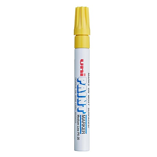 uni PAINT PX-20 Oil-Based Marker, Medium Tip, Yellow (63605) | Staples