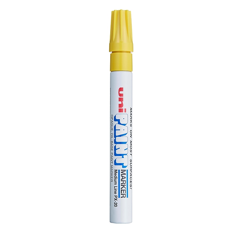 uni PAINT PX-20 Oil-Based Marker, Medium Tip, Yellow (63605) image 1