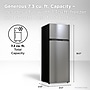 TCL Double Door Refrigerator with Freezer, 7.3 Cu. Ft., Silver (TRT07T4AL)~#|#~535507AE-DF2E-444F-B2F48D41C69891A4_sc7